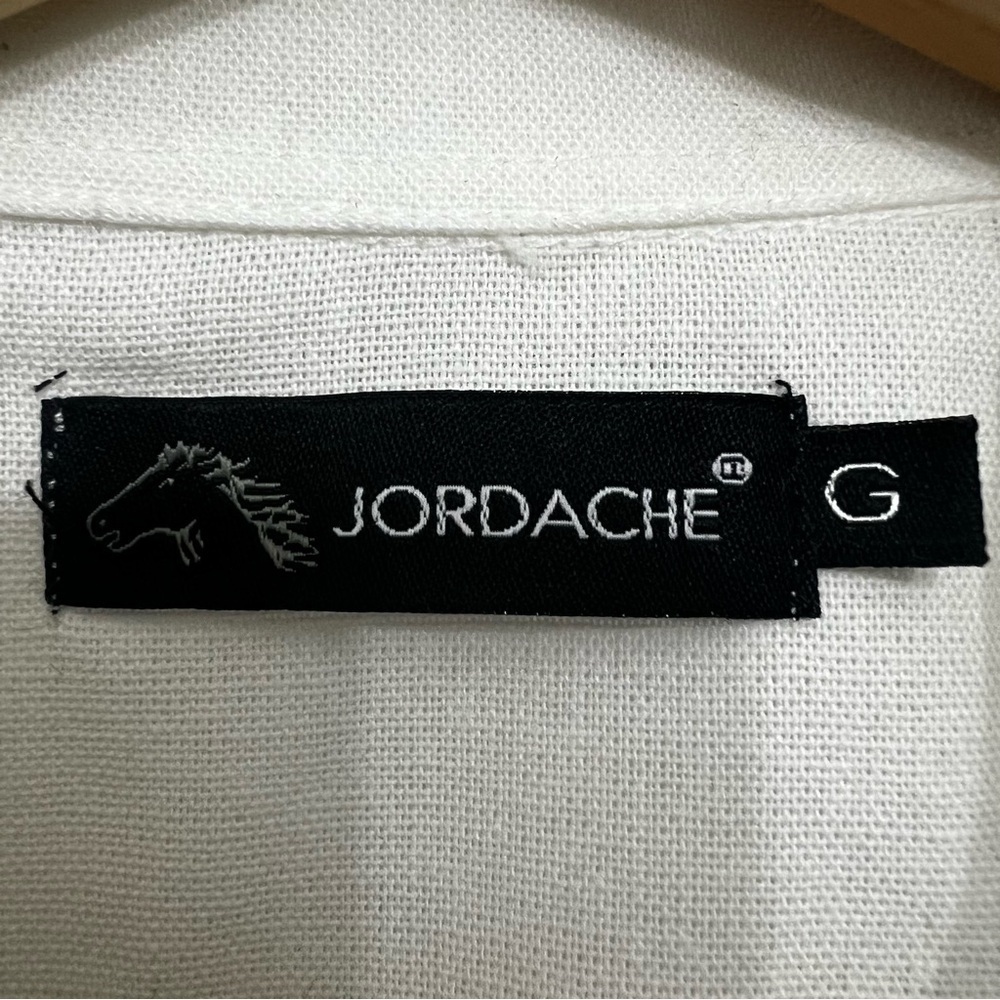 Jordache White Medium Linen Blend Sleeveless Button Down Minimalist Casual Top - Picture 4 of 8